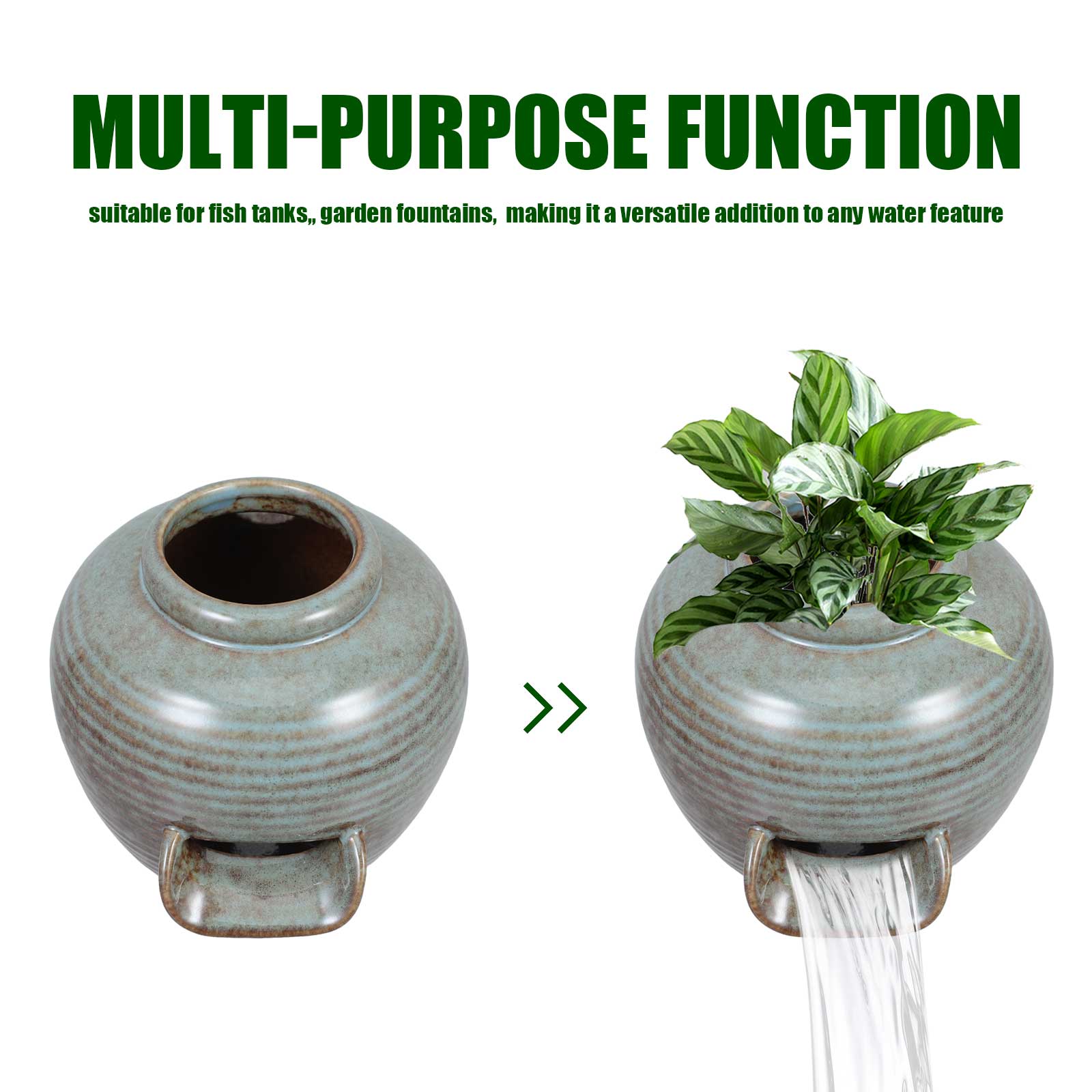Marine Fish Tank - Indoor Waterfall Circulating Pot Decorative Fountain