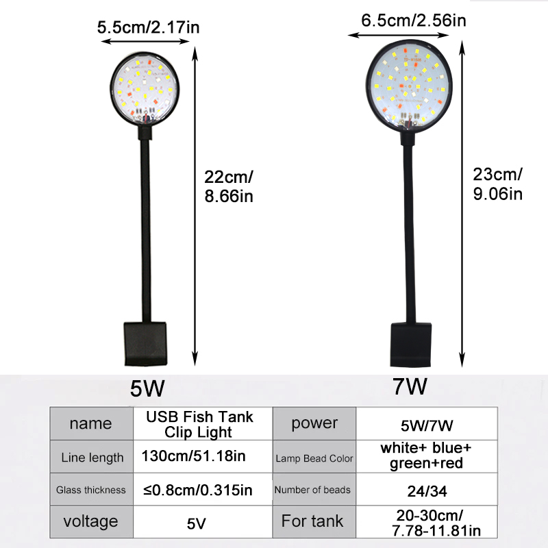 USB Aquarium LED Lamp Fish Tan - Aquarium Marine Lights 评论和价格