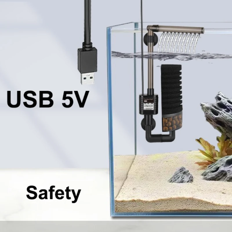 Quiet Aquarium Filter USB Bio- - Saltwater Tank 评论和价格