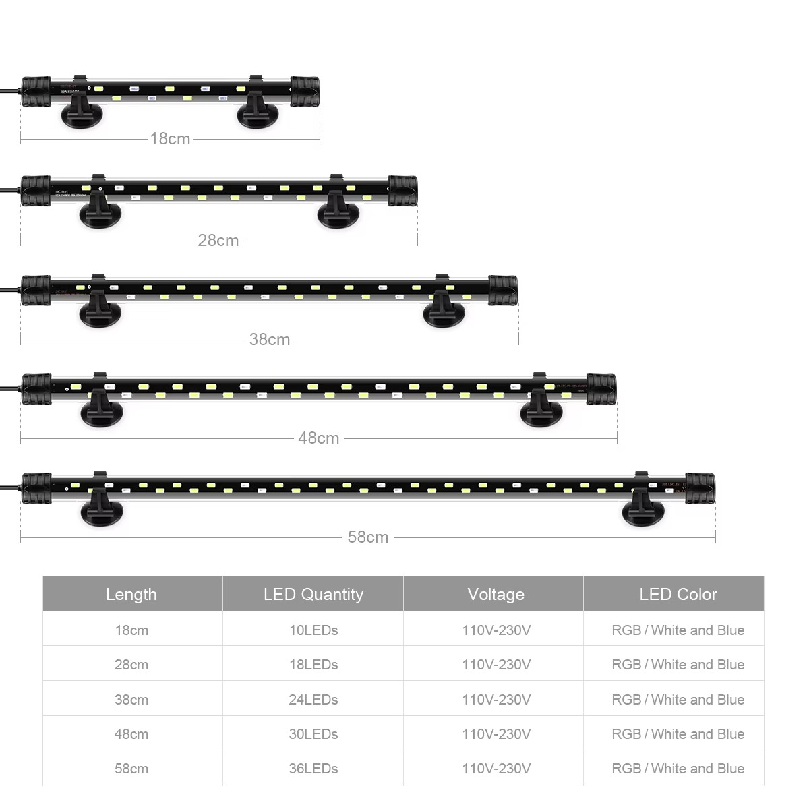 220V Strip Aquarium Light LED  - Aquarium Marine Lights 评论和价格