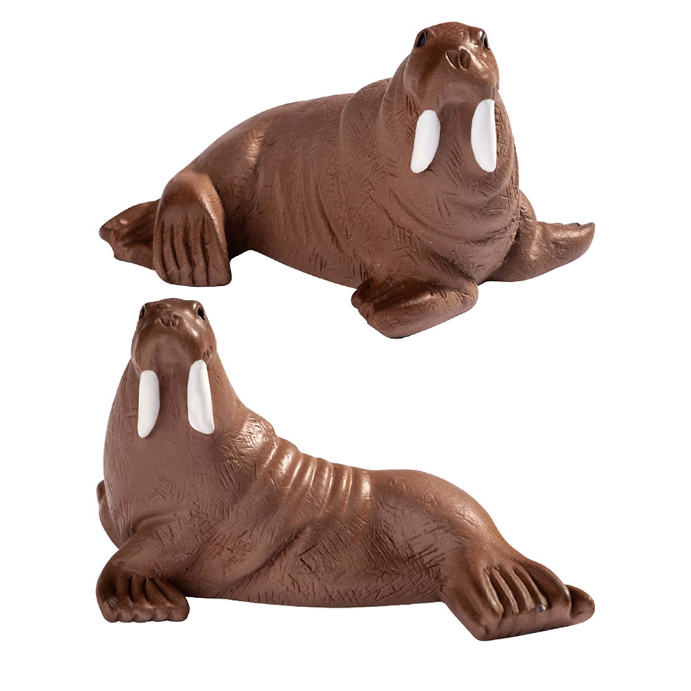 2Pcs Resin Walrus Miniature De - Ocean Aquarium 评论和价格